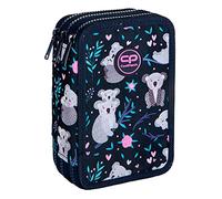 COOLPACK 3-FACH Mäppchen Federmappe Federtasche XXL Federtasche Federmappe Federmäppchen 44-teilig gefüllte Schüleretui 3-stöckig 19,5 x 12,5 x 6,5 cm Junge Mädchen (Koala)