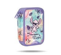 CoolPack Disney Stitch Federmäppchen Jumper 3 - gefülltes 3-Fach Schüleretui - 46-teilig