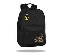 CoolPack Disney Stitch Scout - Schulrucksack mit 2 Hauptfächern & ergonomischer Polsterung (Schwarz-Gold)