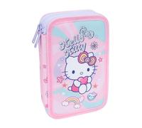 CoolPack Hello Kitty Federmäppchen Jumper 2 - gefülltes Schul-Etui mit 2 Fächern - Pink