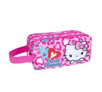 CoolPack Hello Kitty Federmäppchen Primus - Etui mit 3 Reißverschlussfächern - Etui mit Trageschlaufe - Hello Kitty Sweet Leopard