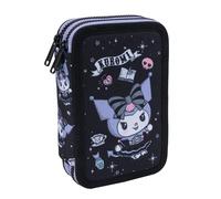 CoolPack Kuromi Etui Jumper 2 - Schulmäppchen gefüllt mit Colorino Stiften im Kuromi-Motiv - 2 Fächer