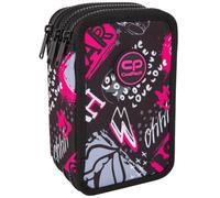 CoolPack XXL Federtasche Federmappe 3-Fach Schulstiftetui, dreifaches Federmäppchen, Federmäppchen für Mädchen, Jungen, Federmäppchen 44-teilig gefüllte Schüleretui 3-stöckig, Rock Star