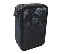 CoolPack XXL Federtasche Federmappe 3-Fach Schulstiftetui, dreifaches Federmäppchen, Federmäppchen für Mädchen, Jungen, Federmäppchen 44-teilig gefüllte Schüleretui 3-stöckig, Downtown