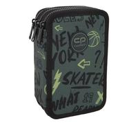 CoolPack XXL Federtasche Federmappe 3-Fach Schulstiftetui, dreifaches Federmäppchen, Federmäppchen für Mädchen, Jungen, Federmäppchen 44-teilig gefüllte Schüleretui 3-stöckig, Tiger