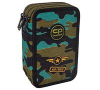 CoolPack XXL Federtasche Federmappe 3-Fach Schulstiftetui, dreifaches Federmäppchen, Federmäppchen für Jungen, 3-stöckig, 3-Fach AIR Force