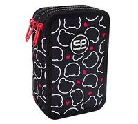 CoolPack XXL Federtasche Federmappe 3-Fach Schulstiftetui, dreifaches Federmäppchen, Federmäppchen für Mädchen, Jungen, Federmäppchen 44-teilig gefüllte Schüleretui 3-stöckig, Bear