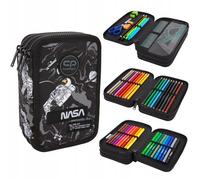 CoolPack XXL Federtasche Federmappe 3-Fach Schulstiftetui, dreifaches Federmäppchen, Federmäppchen für Mädchen, Jungen, Federmäppchen 44-teilig gefüllte Schüleretui 3-stöckig, Kosmonaut