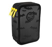 CoolPack XXL Pencil Case 3-Compartment School Pencil Case Triple Pencil Case for Girls Boys Pencil Case 44-Piece Filled Student Case 3-Tier, Multicoloured, Pencil case