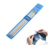 Coopay 5 Stück Edelstahl Nadelspiel 3,5 mm Stricknadeln Set, 15 cm Länge Stricknadeln für Socken, Schals, Mützen, Haustier, Pullover, Socken stricken für anfänger, Sockennadeln 3,5mm