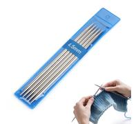 Coopay 5 Stück Edelstahl Nadelspiel 4,5 mm Stricknadeln Set, 15 cm Länge Stricknadeln für Socken, Schals, Mützen, Haustier, Pullover, Socken stricken für anfänger, Sockennadeln 4,5mm