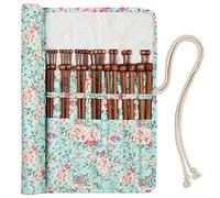 Coopay Bambus Gerade Stricknadeln 35cm, 36 Stück Lange Einzelspitze Stricknadel Set mit Aufbewahrungstasche, Größe Inklusive 3,25mm 3,75mm, Stricknadelset Geschenk für Professioneller Strickliebhaber