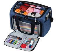 Coopay Garntasche, Basteltasche für Stricknadel-Set, Häkelset und Kreuzstich-Set zur Aufbewahrung, Garn-Organisierer für Anfänger und Profis, Oxford-Tuch, 38,1 x 27,9 x 25,4 cm