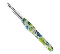 Coopay Häkelnadel 9,0 mm, 1 Stück Ergonomisch Häkelnadeln mit Solide Metall Häkeln und Gummigriff, Häkelnadeln Griff mit Schön Blume für Anfänger, Bequem TPR Griff Hakennadel für Arthritische Hände