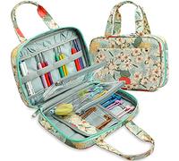 Coopay Häkelnadel Stricknadeln Organizer, Tragbare Häkelnadel-Etui mit Vinyl Transparente Tasche für Alle Häkelnadel Set, Stricknadeln, Rundstricknadeln Austauschbar, DPNs, Strick- und Häkelzubehör