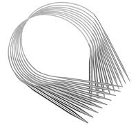 Coopay Rundstricknadeln 100 cm, 9 Stück Edelstahl Stricknadeln Rundstricknadel Set, Metall Rundstricknadeln 2,0/2,5/3,0/3,5/4,0/4,5/5,0/5,5/6,0mm, Rundstricknadel 100 cm für Pullover Socken