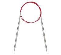 Coopay Rundstricknadeln 4,0mm, Stricknadeln Rundstricknadel 80cm aus Edelstahl mit Flexiblem Kabel, feste Metall-Rundstricknadel für Dicke & Feine Wolle Stricken Socken, Pullover, Handschuhe, Schal