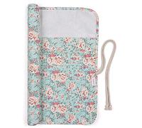 Coopay Stricknadel Rollentasche 36 cm Stricknadeletui, Große Aufbewahrungstasche für Extra Lange Gerade Stricknadeln, Stricknadelrollenhalter, Blumen Aufbewahrung mit 20 Schlitzen, Segeltuch