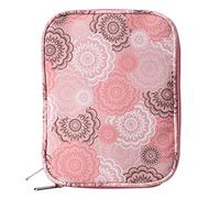 Coopay Stricknadeln Aufbewahrungstasche, Häkeltasche, Tasche für Rundstricknadeln, Häkelwerkzeug & Nähzubehör Speicher-Organisator, Tragbar Stricktasche Aufbewahrung mit Reißverschluss, Rosa