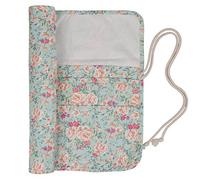 Coopay Stricknadelrolle Tasche, Stricknadel Wickel mit hoher Kapazität für Gerade Kurze Doppelspitze Nadeln & Tunesische Häkelnadel Aufbewahrung, Stricknadeln Leinwand Taschen & Leer Organizer, Blumen