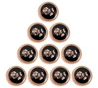 COOPHYA 10 Stück Goldene Metallknöpfe 15mm Vintage Blumenmuster aus Zinklegierung Dekorative Nähknöpfe für Jacken und Outfits Praktisches Geschenk