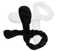 COOPHYA 2 Stück Plüsch Stirnband mit Hasenohren Atmungsaktiv und Schweißabsorbierend Flexibles Haarband aus Stoff für Frauen und Freundinnen