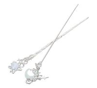 COOPHYA 2 Stück Stern Mond Haarnadeln aus Metall mit Kristall für Hochzeiten Modernes Minimalistisches Haarschmuck Bequemes Tragen und Einfache Frisurgestaltung