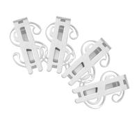 COOPHYA Edelstahl Geldklammern 4 Stück-Pack Leichter Kartenclip für Bargeld und Karten Silber Tragbar für Alltag und Büro