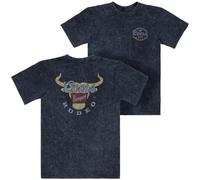 Coors Banquet Rodeo Logo Distressed Front and Back Tan T-Shirt, Schwarz , XL