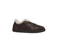 Copenhagen Low-Top Sneaker - Rich Brown Leather Sneakers With Plush Fur Lining - Gr. 44 (EU) - in Schwarz - für Damen