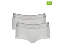 Panty COPENHAGEN STUDIOS "mit softem Logobund", Damen, Gr. XL (42), grau (grau meliert), Feinripp, Obermaterial: 96% Baumwolle, 4% Elasthan (LYCRA), unifarben mit Farbeinsatz, körpernah, Unterhosen, a