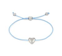 COPENHAGEN STUDIOS Armband Balloon Hearts – Nylonband, Edelstahl-Herz, Hellblau, Damen