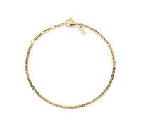 Copenhagen STUDIOS Armband Unisex - gold - Gliederarmband aus poliertem Edelstahl für Damen & Herren - verstellbare Länge - wasserfest & hautfreundlich