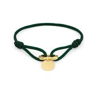COPENHAGEN STUDIOS Armband Fabric Link CPJ-0022-B-21 – Damen, Edelstahl 14K vergoldet, grün