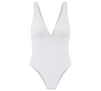 Badeanzug COPENHAGEN STUDIOS "Nela", Damen, Gr. 40, Cup C/D, weiß, Rippware, Recycling-Polyamid, strukturiert, unifarben, Badeanzüge Badeanzug, mit modischer Trägerlösung am Rücken (74188850-40) weiß