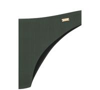 Bikini-Hose COPENHAGEN STUDIOS "Nela", Damen, Gr. 36, N-Gr, grün (dunkelgrün), Rippware, Recycling-Polyamid, unifarben, strukturiert, Badehosen, in knapper Schnittform (40156813-36) dunkelgrün