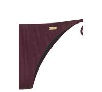 Bikini-Hose COPENHAGEN STUDIOS "Nela", Damen, Gr. 34, N-Gr, rot (weinrot), Rippware, Recycling-Polyamid, strukturiert, unifarben, Badehosen Bikini-Hose, mit seitlichen Bändern (75162457-34) weinrot