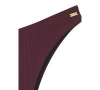 Bikini-Hose COPENHAGEN STUDIOS "Nela", Damen, Gr. 40, N-Gr, rot (weinrot), Rippware, Recycling-Polyamid, unifarben, strukturiert, Badehosen, in V-förmiger Schnittform (44055642-40) weinrot