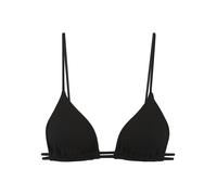 Triangel-Bikini-Top COPENHAGEN STUDIOS "Nela", Damen, Gr. 40, Cup C/D, schwarz, Rippware, Recycling-Polyamid, unifarben, strukturiert, Bikini-Oberteile, aus modischer Strukturware (55816113-40) schwar