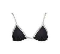 Triangel-Bikini-Top COPENHAGEN STUDIOS "Cody", Damen, Gr. 44, Cup C/D, schwarz, Recycling-Polyamid, Schriftzüge, kontrastfarbene Details, Bikini-Oberteile, mit Markenbranding (77439662-44) schwarz