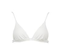 Triangel-Bikini-Top COPENHAGEN STUDIOS "Nela", Damen, Gr. 38, Cup A/B, weiß, Rippware, Recycling-Polyamid, strukturiert, unifarben, Bikini-Oberteile, aus modischer Strukturware (43723324-38) weiß