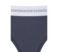 Bikinislip COPENHAGEN STUDIOS, Damen, Gr. XS (34), navy, Single Jersey, Obermaterial: 50% Modal (TENCEL™), 45% Baumwolle, 5% Elasthan (LYCRA), unifarben mit Farbeinsatz, körpernah, Unterhosen, mit ela