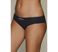 Bikinislip COPENHAGEN STUDIOS "mit Logodruck am Bund", Damen, Gr. XL (42), schwarz, Single Jersey, Obermaterial: 95% Baumwolle, 5% Elasthan (LYCRA), unifarben mit Farbeinsatz, körpernah, Unterhosen, a