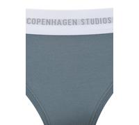 Bikinislip COPENHAGEN STUDIOS, Damen, Gr. S (36), teal, Single Jersey, Obermaterial: 50% Modal (TENCEL™), 45% Baumwolle, 5% Elasthan (LYCRA), unifarben mit Farbeinsatz, körpernah, Unterhosen, mit elas