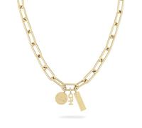 COPENHAGEN STUDIOS Bold Link Necklace - gold - Halskette aus poliertem Edelstahl mit 14K Vergoldung - Gliederkette verstellbar bis 50 cm - wasserfest & hautfreundlich