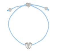 Copenhagen STUDIOS Bracelet Balloon Hearts - Damenarmband mit Nylonband & Herzanhänger aus poliertem Edelstahl - stufenlos verstellbar