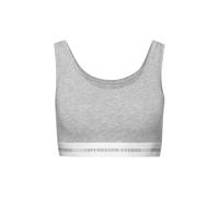 Bustier COPENHAGEN STUDIOS, Damen, Gr. XS (34), N-Gr, grau (grau meliert, weiß), Single Jersey, Obermaterial: 50% Modal (TENCEL), 45% Baumwolle, 5% Elasthan (LYCRA), unifarben mit Farbeinsatz, sportli
