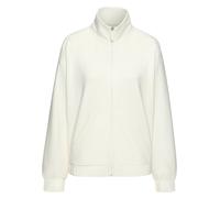 Sweatjacke COPENHAGEN STUDIOS, Damen, Gr. 40/42, weiß (wollweiß), Sweatware, Obermaterial: 54% Modal, 40% Polyester, 6% Elasthan, unifarben, bequem hüftlang, elastischer Bund, Sweatjacken Sweatjacke,