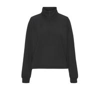 Sweatshirt COPENHAGEN STUDIOS, Damen, Gr. 44/46, schwarz, Sweatware, Obermaterial: 54% Modal, 40% Polyester, 6% Elasthan, unifarben, hüftlang, ohne Ausschnitt, elastischer Bund, Sweatshirts Sweatshirt