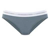 Bikinislip COPENHAGEN STUDIOS, Damen, Gr. XS (34), teal, Single Jersey, Obermaterial: 50% Modal (TENCEL™), 45% Baumwolle, 5% Elasthan (LYCRA), unifarben mit Farbeinsatz, körpernah, Unterhosen, mit ela